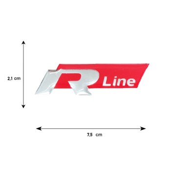 R LINE ΑΥΤΟΚΟΛΛΗΤΟ ΣΗΜΑ ΚΟΚΚΙΝΟ/ΧΡΩΜΙΟ 7,5x2,1cm ΜΕ ΕΠΙΚΑΛΥΨΗ ΕΠΟΞΕΙΔΙΚΗΣ ΡΥΤΙΝΗΣ - 1 ΤΕΜ.