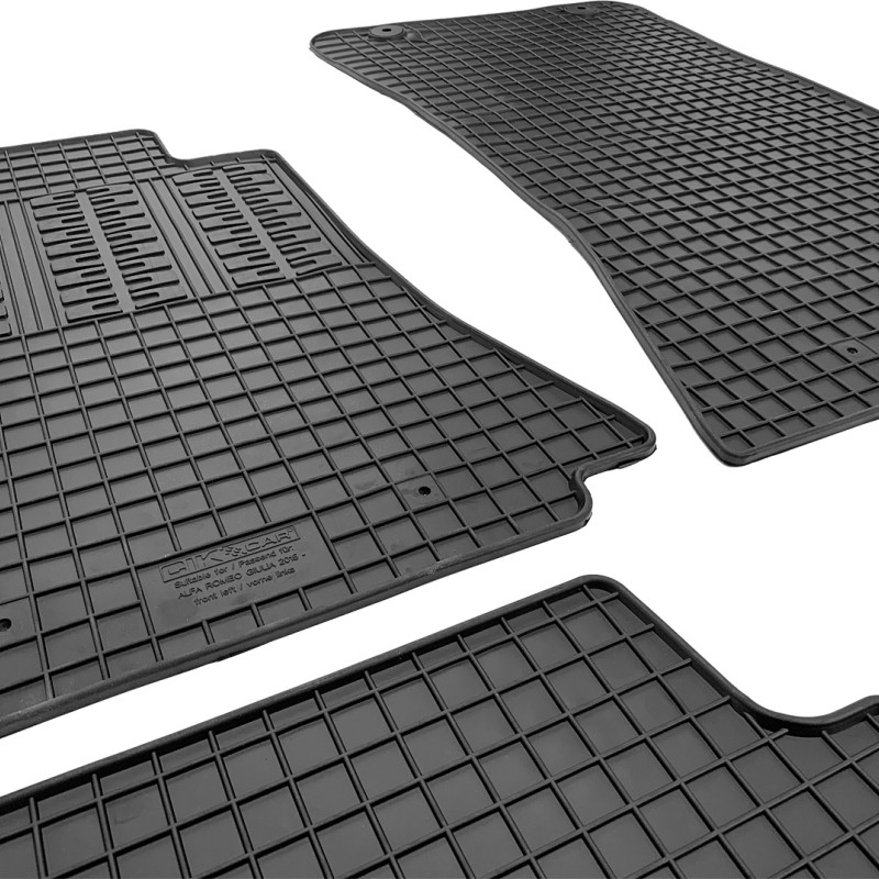 ΜΑΡΚΕ ΠΑΤΑΚΙΑ ΣΕ ΣΚΑΦΗ ΛΑΣΤΙΧΟ ΓΙΑ ALFA ROMEO GIULIA 2015+ ΣΕ ΜΑΥΡΟ ΧΡΩΜΑ ΜΕ ΚΟΥΜΠΩΜΑΤΑ CIK - 4 ΤΕΜ.