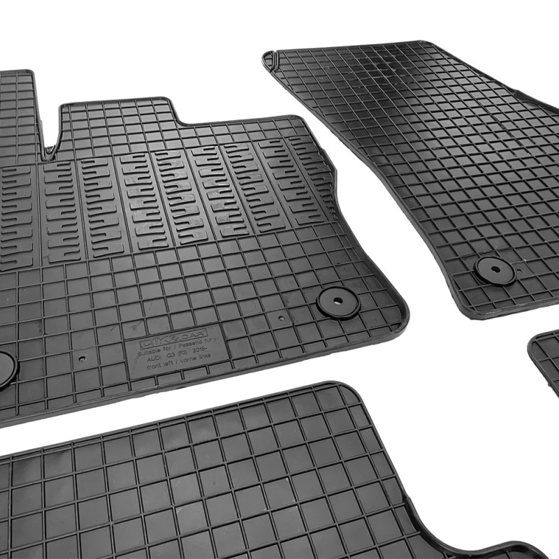 ΜΑΡΚΕ ΠΑΤΑΚΙΑ ΣΕ ΣΚΑΦΗ ΛΑΣΤΙΧΟ ΓΙΑ AUDI Q3 5D 2018+ ΣΕ ΜΑΥΡΟ ΧΡΩΜΑ ΜΕ ΚΟΥΜΠΩΜΑΤΑ CIK - 4 ΤΕΜ.
