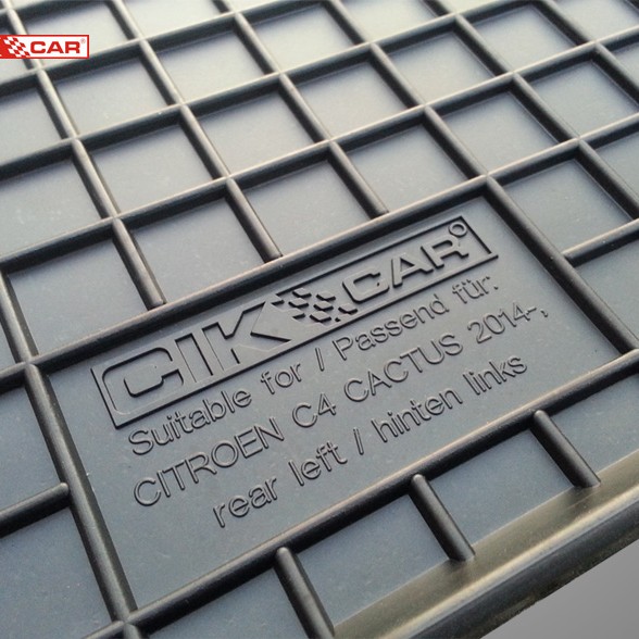 ΜΑΡΚΕ ΠΑΤΑΚΙΑ ΣΕ ΣΚΑΦΗ ΛΑΣΤΙΧΟ ΓΙΑ CITROEN C4 CACTUS 2014-10/2020 ΣΕ ΜΑΥΡΟ ΧΡΩΜΑ ΜΕ ΚΟΥΜΠΩΜΑΤΑ CIK - 4 ΤΕΜ.