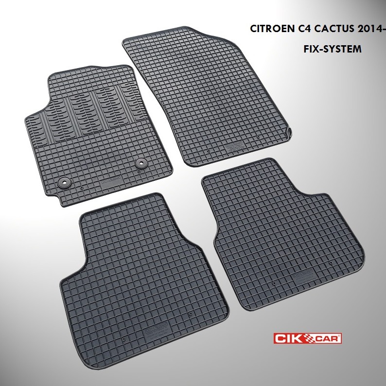 ΜΑΡΚΕ ΠΑΤΑΚΙΑ ΣΕ ΣΚΑΦΗ ΛΑΣΤΙΧΟ ΓΙΑ CITROEN C4 CACTUS 2014-10/2020 ΣΕ ΜΑΥΡΟ ΧΡΩΜΑ ΜΕ ΚΟΥΜΠΩΜΑΤΑ CIK - 4 ΤΕΜ.