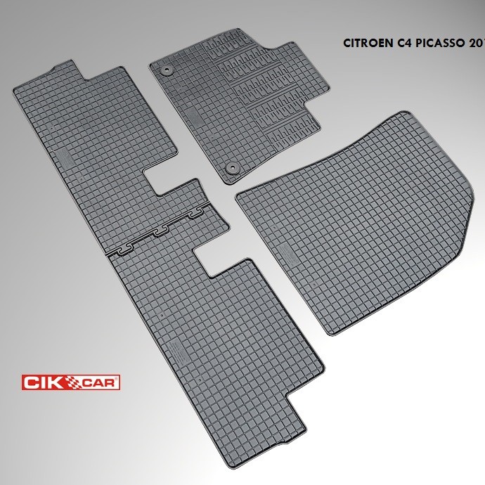 ΜΑΡΚΕ ΠΑΤΑΚΙΑ ΣΕ ΣΚΑΦΗ ΛΑΣΤΙΧΟ ΓΙΑ CITROEN C4 PICASSO 5D 2014-2018 ΣΕ ΜΑΥΡΟ ΧΡΩΜΑ ΜΕ ΚΟΥΜΠΩΜΑΤΑ CIK - 4 ΤΕΜ.
