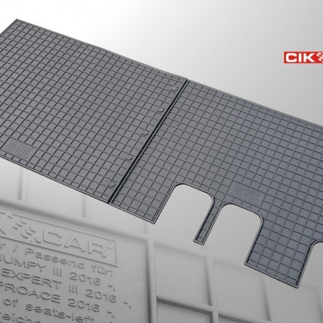 ΜΑΡΚΕ ΠΑΤΑΚΙΑ ΣΕ ΣΚΑΦΗ ΛΑΣΤΙΧΟ ΓΙΑ CITROEN JUMPY 2016+ / PEUGEOT EXPERT 2016+ / TOYOTA PROACE 2016+ (3Η ΣΕΙΡΑ ΚΑΘΙΣΜΑΤΩΝ) ΣΕ ΜΑΥΡΟ ΧΡΩΜΑ ΧΩΡΙΣ ΚΟΥΜΠΩΜΑΤΑ CIK - 2 ΤΕΜ.