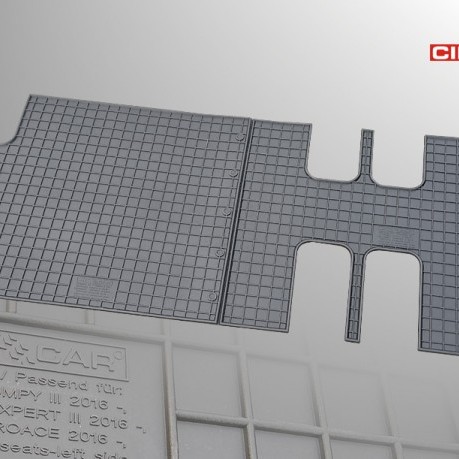 ΜΑΡΚΕ ΠΑΤΑΚΙΑ ΣΕ ΣΚΑΦΗ ΛΑΣΤΙΧΟ ΓΙΑ CITROEN JUMPY 2016+ / PEUGEOT EXPERT 2016+ / TOYOTA PROACE 2016+ (3Η ΣΕΙΡΑ ΚΑΘΙΣΜΑΤΩΝ) ΣΕ ΜΑΥΡΟ ΧΡΩΜΑ ΧΩΡΙΣ ΚΟΥΜΠΩΜΑΤΑ CIK - 2 ΤΕΜ.