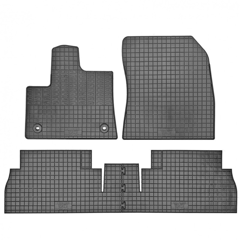 ΜΑΡΚΕ ΠΑΤΑΚΙΑ ΣΕ ΣΚΑΦΗ ΛΑΣΤΙΧΟ ΓΙΑ CITROEN BERLINGO 5ΘΕΣΙΟ 2018+ / OPEL COMBO E 5ΘΕΣΙΟ 2018+ / PEUGEOT RIFTER 5ΘΕΣΙΟ 2018+ ΣΕ ΜΑΥΡΟ ΧΡΩΜΑ ΜΕ ΣΤΡΟΓΓΥΛΑ ΚΟΥΜΠΩΜΑΤΑ CIK - 4 ΤΕΜ.