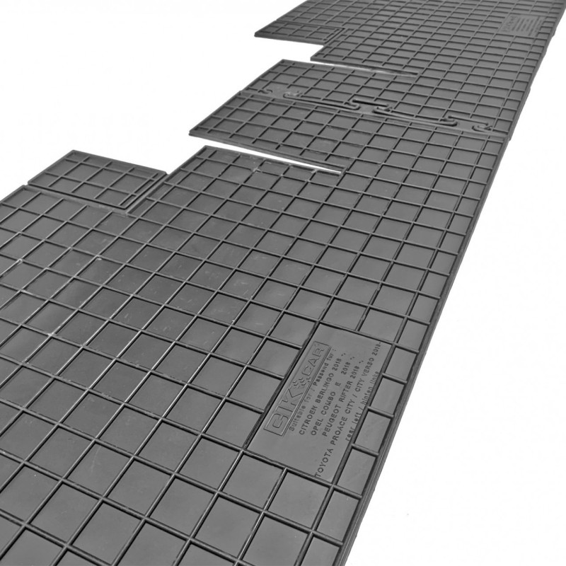 ΜΑΡΚΕ ΠΑΤΑΚΙΑ ΣΕ ΣΚΑΦΗ ΛΑΣΤΙΧΟ ΓΙΑ CITROEN BERLINGO 2ΘΕΣΙΟ/5ΘΕΣΙΟ 2018+ / OPEL COMBO E 2ΘΕΣΙΟ/5ΘΕΣΙΟ 2018+ / TOYOTA PROACE CITY 2ΘΕΣΙΟ/5ΘΕΣΙΟ 2019+ / PEUGEOT PARTNER 2ΘΕΣΙΟ/5ΘΕΣΙΟ 2018+ ΣΕ ΜΑΥΡΟ ΧΡΩΜΑ ΜΕ ΟΒΑΛ ΚΟΥΜΠΩΜΑΤΑ CIK - 4 ΤΕΜ.