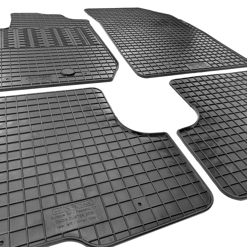 ΜΑΡΚΕ ΠΑΤΑΚΙΑ ΣΕ ΣΚΑΦΗ ΛΑΣΤΙΧΟ ΓΙΑ DACIA DUSTER 2018+ ΣΕ ΜΑΥΡΟ ΧΡΩΜΑ ΜΕ ΚΟΥΜΠΩΜΑΤΑ CIK - 4 ΤΕΜ.