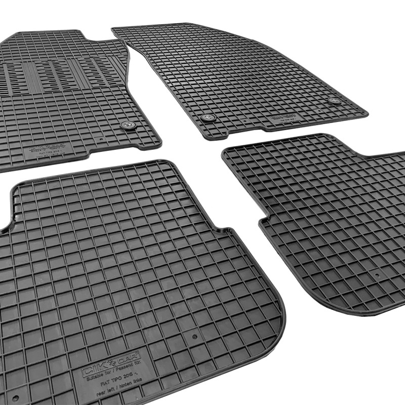 ΜΑΡΚΕ ΠΑΤΑΚΙΑ ΣΕ ΣΚΑΦΗ ΛΑΣΤΙΧΟ ΓΙΑ FIAT TIPO SEDAN 2015+ ΣΕ ΜΑΥΡΟ ΧΡΩΜΑ ΜΕ ΚΟΥΜΠΩΜΑΤΑ CIK - 4 ΤΕΜ.