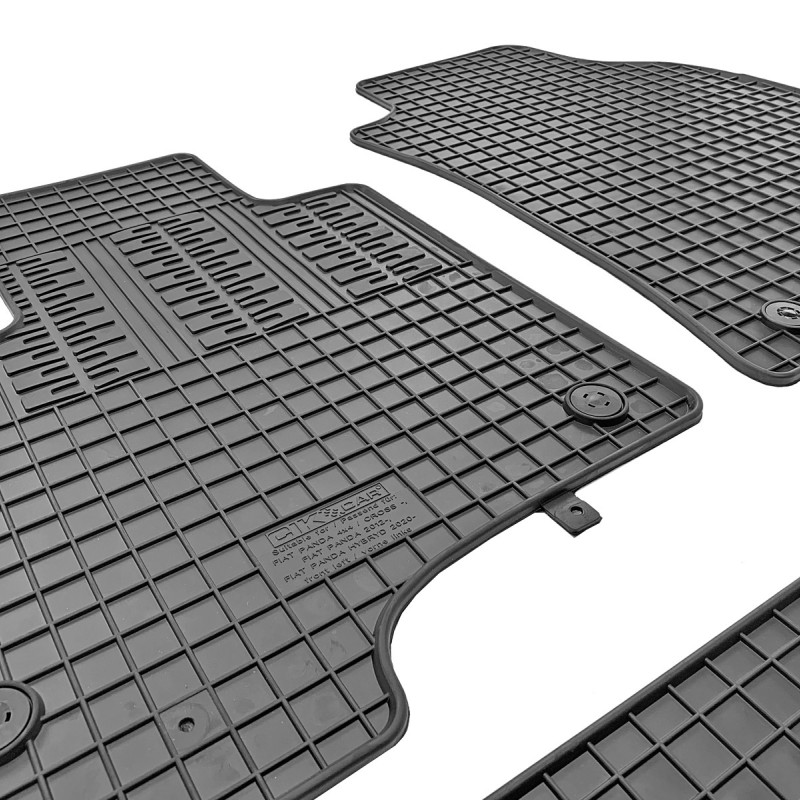 ΜΑΡΚΕ ΠΑΤΑΚΙΑ ΣΕ ΣΚΑΦΗ ΛΑΣΤΙΧΟ ΓΙΑ FIAT PANDA 2012-2020 / FIAT PANDA 4X4 2012-2020 ΣΕ ΜΑΥΡΟ ΧΡΩΜΑ ΜΕ ΚΟΥΜΠΩΜΑΤΑ CIK - 4 ΤΕΜ.