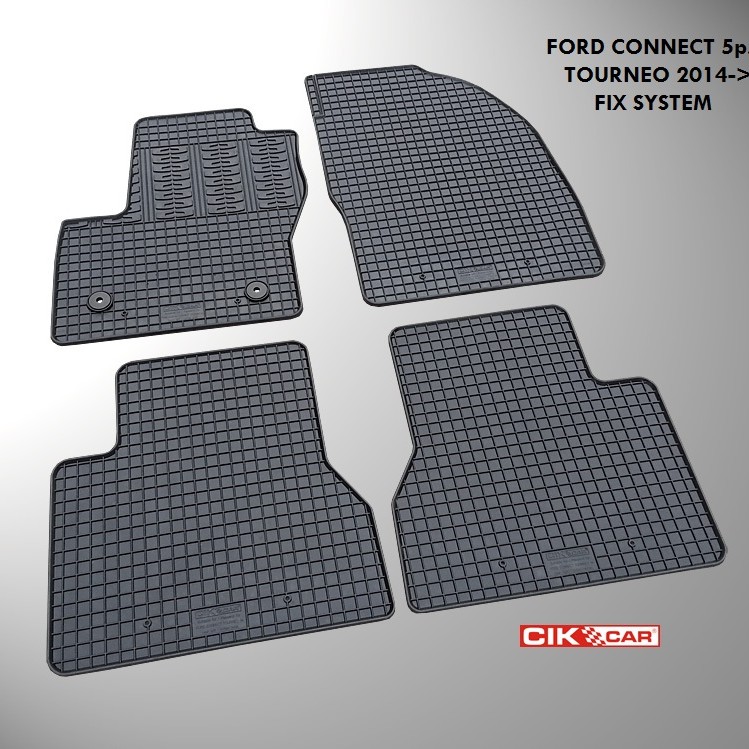 ΜΑΡΚΕ ΠΑΤΑΚΙΑ ΣΕ ΣΚΑΦΗ ΛΑΣΤΙΧΟ ΓΙΑ FORD TRANSIT CONNECT TOURNEO 5ΘΕΣΙΟ 2014+ ΣΕ ΜΑΥΡΟ ΧΡΩΜΑ ΜΕ ΚΟΥΜΠΩΜΑΤΑ CIK - 4 ΤΕΜ.