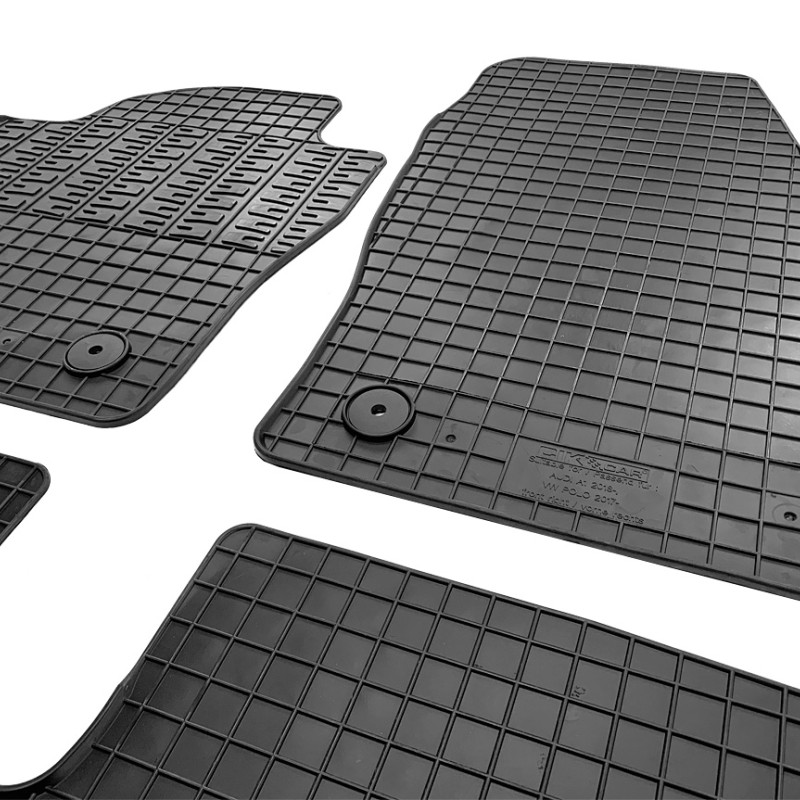 ΜΑΡΚΕ ΠΑΤΑΚΙΑ ΣΕ ΣΚΑΦΗ ΛΑΣΤΙΧΟ ΓΙΑ VW POLO MK6 2017+ / AUDI A1 2018+ ΣΕ ΜΑΥΡΟ ΧΡΩΜΑ ΜΕ ΚΟΥΜΠΩΜΑΤΑ CIK - 4 ΤΕΜ.