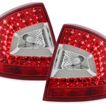 ΦΑΝΑΡΙΑ ΠΙΣΩ ΓΙΑ SKODA OCTAVIA 5 1Z LIM. 2004-2011 LiTEC LED RED/CLEAR - 2 ΤΕΜ