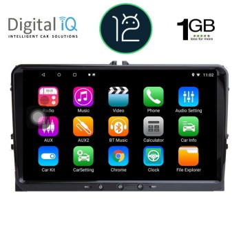 ΟΘΟΝΗ MULTIMEDIA 2DIN VW 2004-2014  ANDROID 12 /RAM 1GB/9 inc/GPS/WI-FI/USB/SD/RADIO  DIGITAL IQ