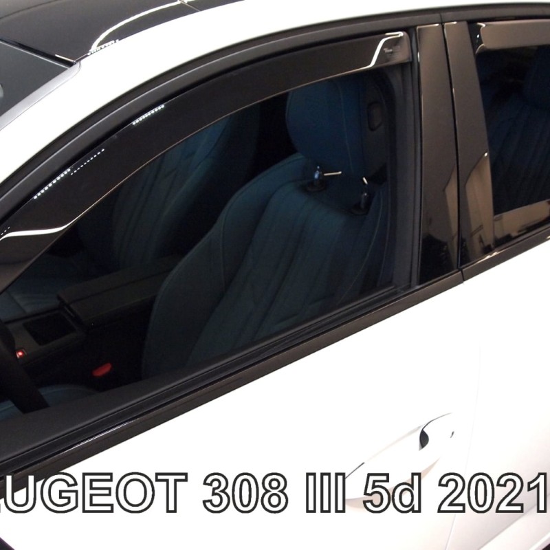 ΑΝΕΜΟΘΡΑΥΣΤΕΣ ΓΙΑ PEUGEOT 308 5D 2021+ ΣΕΤ ΑΥΤΟΚΙΝΗΤΟΥ ΑΠΟ ΕΥΚΑΜΠΤΟ ΦΙΜΕ ΠΛΑΣΤΙΚΟ HEKO - 4 ΤΕΜ.