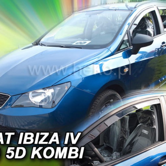 ΑΝΕΜΟΘΡΑΥΣΤΕΣ ΓΙΑ SEAT IBIZA 5D 2008+ COMBI  ΣΕΤ ΑΥΤΟΚΙΝΗΤΟΥ ΑΠΟ ΕΥΚΑΜΠΤΟ ΦΙΜΕ ΠΛΑΣΤΙΚΟ HEKO - 4 ΤΕΜ.