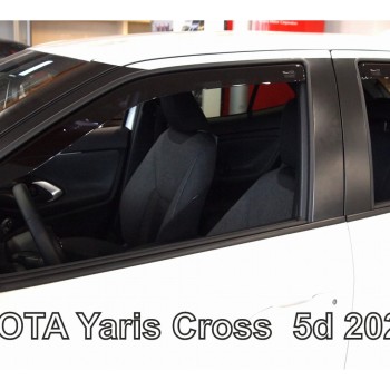ΑΝΕΜΟΘΡΑΥΣΤΕΣ ΓΙΑ TOYOTA YARIS CROSS 5D 2021+  ΣΕΤ ΑΥΤΟΚΙΝΗΤΟΥ ΑΠΟ ΕΥΚΑΜΠΤΟ ΦΙΜΕ ΠΛΑΣΤΙΚΟ HEKO - 4 ΤΕΜ.