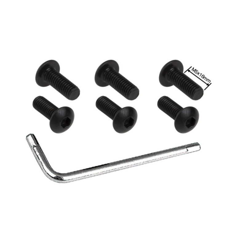 ΒΙΔΕΣ ΤΙΜΟΝΙΟΥ ΜΕ ΚΛΕΙΔΙ ΓΙΑ ΚΩΝΟΥΣ (ΜΑΥΡΕΣ) M5 x 16mm ​​ SIMONI RACING - 6 TEM.