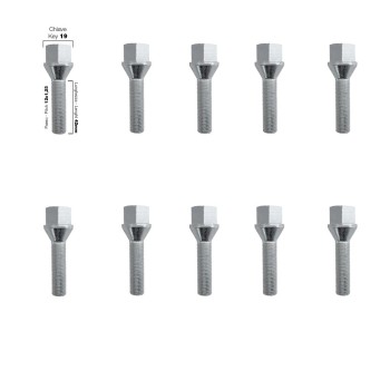 ΜΠΟΥΛΟΝΙΑ ΚΩΝΙΚΑ 12x1,25 (42mm) (19) SIMONI RACING - 10 ΤΕΜ.