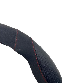 ΚΑΛΥΜΜΑ ΤΙΜΟΝΙΟΥ GOOD VIBE R CARBON LOOK ΜΑΥΡΟ/KOKKINO ΟΙΚΟΛΟΓΙΚΟ ΔΕΡΜΑ 37-39cm SIMONI RACING  - 1 τεμ.