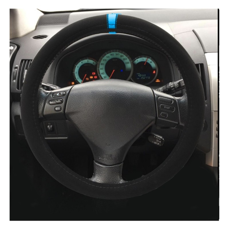 ΚΑΛΥΜΜΑ ΤΙΜΟΝΙΟΥ CARRERA LOOK BLUE ΜΑΥΡΟ ΜΕ ΜΠΛΕ ΡΙΓΑ ΜΙΚΡΟΦΙΜΠΡΑ 37-39cm SIMONI RACING  - 1 τεμ.