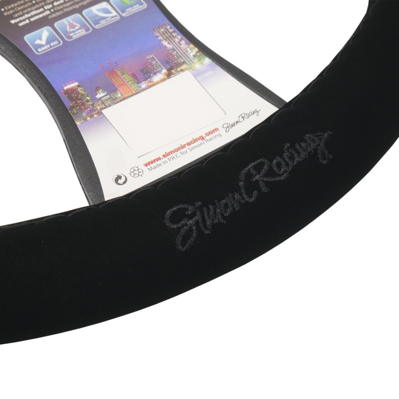 ΚΑΛΥΜΜΑ ΤΙΜΟΝΙΟΥ CARRERA LOOK BLUE ΜΑΥΡΟ ΜΕ ΜΠΛΕ ΡΙΓΑ ΜΙΚΡΟΦΙΜΠΡΑ 37-39cm SIMONI RACING  - 1 τεμ.