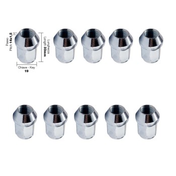 ΠΑΞΙΜΑΔΙ ΚΩΝΙΚΟ 14x1,5 (33mm) (19) 10ΤΕΜ.