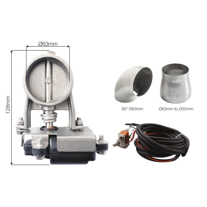 ΚΛΑΠΕΤΟ ΕΞΑΤΜΙΣΗΣ VALVE 8 ΔΙΑΜΕΤΡΟΥ 63mm ΜΕ ΔΙΑΚΟΠΤΗ SIMONI RACING