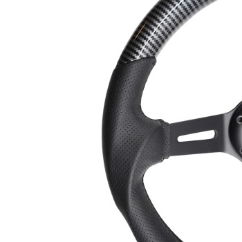 ΤΙΜΟΝΙ GIAU CARBON LOOK ΤΡΙΑΚΤΙΝΟ ΜΑΥΡΟ ΔΙΑΜΕΤΡΟΣ 350mm ΠΑΧΟΣ 70mm SIMONI RACING  - 1 τεμ.