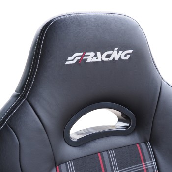 ΚΑΡΕΚΛΑ ΓΡΑΦΕΙΟΥ BUCKET ΜΑΥΡΗ/ΚΑΡΟ ΑΠΟ ΟΙΚΟΛΟΓΙΚΟ ΔΕΡΜΑ ΜΕ ΡΟΔΑΚΙΑ & ΡΥΘΜΙΖΟΜΕΝΟ ΥΨΟΣ 115-125cm SIMONI RACING  - 1 τεμ.