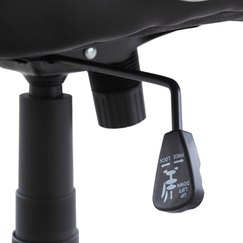 ΚΑΡΕΚΛΑ ΓΡΑΦΕΙΟΥ BUCKET ΜΑΥΡΗ/ΚΑΡΟ ΑΠΟ ΟΙΚΟΛΟΓΙΚΟ ΔΕΡΜΑ ΜΕ ΡΟΔΑΚΙΑ & ΡΥΘΜΙΖΟΜΕΝΟ ΥΨΟΣ 115-125cm SIMONI RACING  - 1 τεμ.