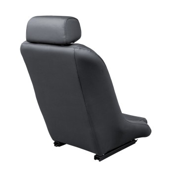 ΚΑΘΙΣΜΑ UNIVERSAL ΜΕ ΣΤΑΘΕΡΗ ΠΛΑΤΗ  ΜΑΥΡΟ ΟΙΚΟΛΟΓΙΚΟ ΔΕΡΜΑ ΜΕ ΣΙΔΗΡΟΔΡΟΜΟ SIMONI RACING  - 1 τεμ.