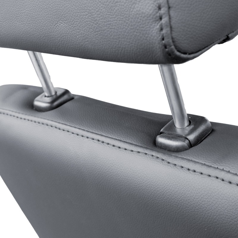 ΚΑΘΙΣΜΑ UNIVERSAL ΜΕ ΣΤΑΘΕΡΗ ΠΛΑΤΗ  ΜΑΥΡΟ ΟΙΚΟΛΟΓΙΚΟ ΔΕΡΜΑ ΜΕ ΣΙΔΗΡΟΔΡΟΜΟ SIMONI RACING  - 1 τεμ.