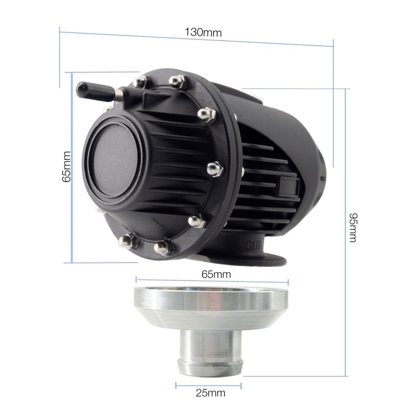 ΣΚΑΣΤΡΑ ΜΗΧΑΝΙΚΗ ΜΑΥΡΟ ΧΡΩΜΑ H95mm D75mm Φ25mm SIMONI RACING  - 1 τεμ.