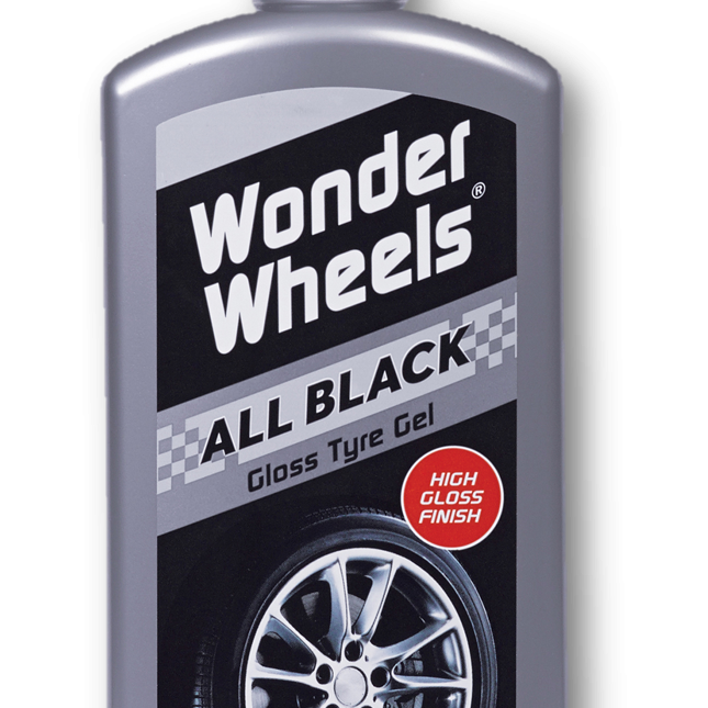ΥΓΡΟ ΓΥΑΛΙΣΜΑΤΟΣ ΕΛΑΣΤΙΚΩΝ ΣΕ ΜΑΥΡΟ ΧΡΩΜΑ ΜΕ ΜΟΡΦΗ GEL CARPLAN WONDER WHEELS ALL BLACK GLOSS 500ML
