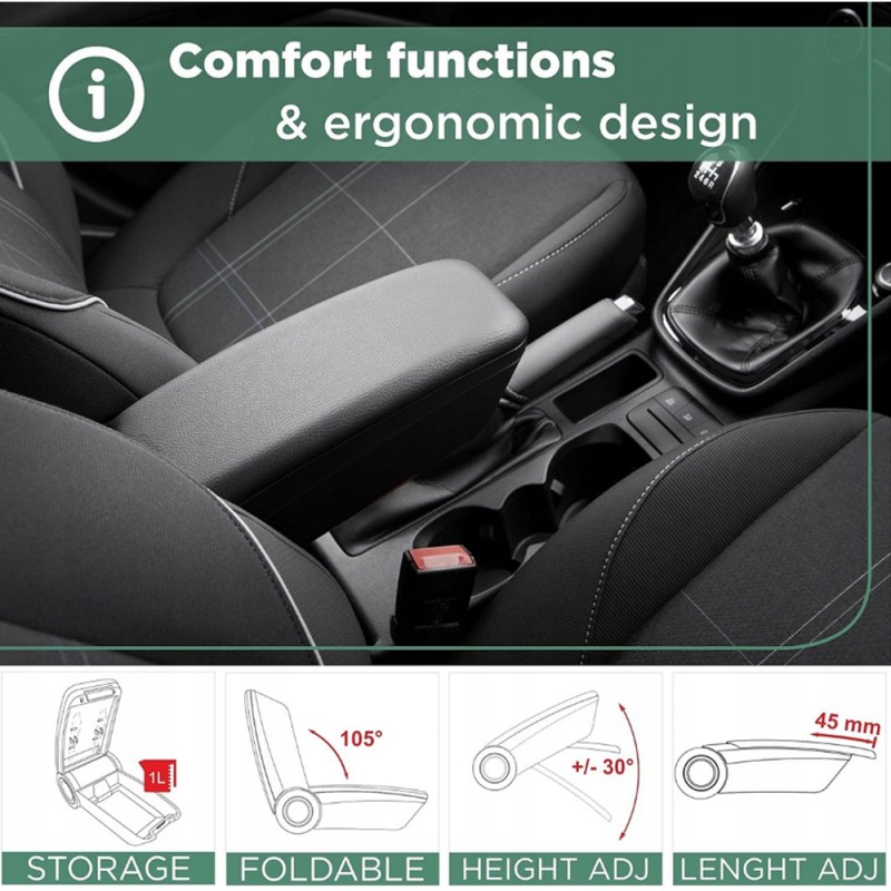 Ολοκληρωμένος Τεμπέλης Καθίσματος ARMSTER 3 PLUG & PLAY για VW T5 LHD 2003-2016 / VW T6 LHD 2016-2022 / VW T7 LHD 2022+ / VW ID Buzz LHD 2022+ / VW ID.4 LHD 2021+ / VW ID.5 LHD 2022+ (2 θέσεων με Εργοστασιακό Υποβραχιόνιο) από Πλαστικό και Vegan Δέρμα