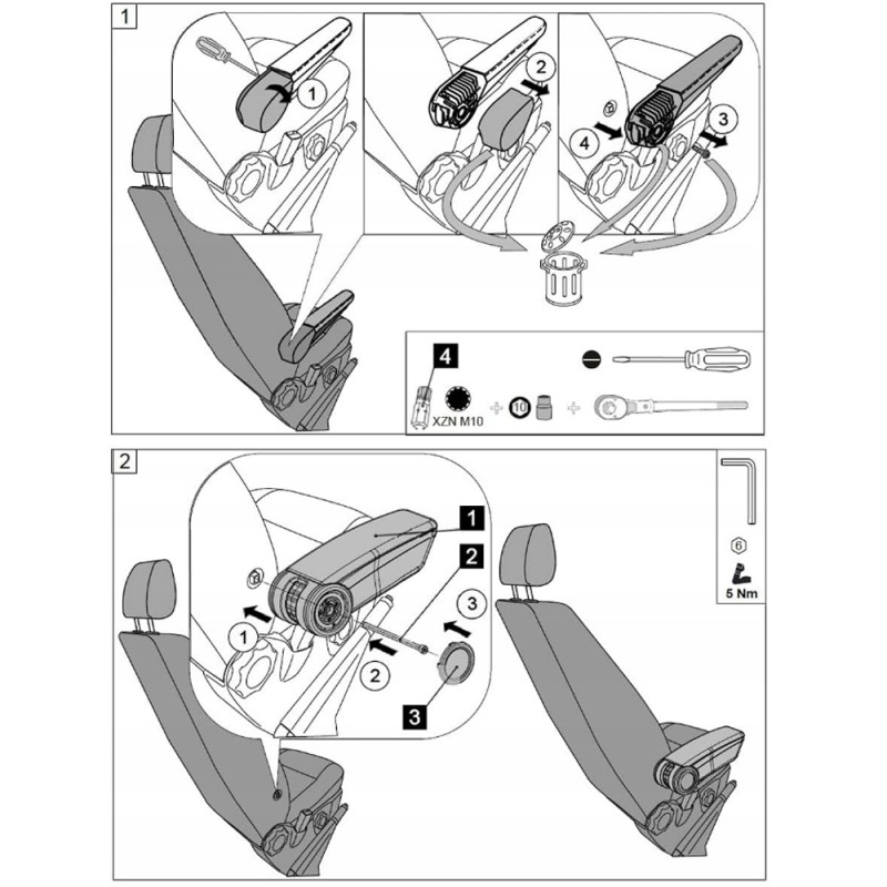 Ολοκληρωμένος Τεμπέλης Καθίσματος ARMSTER 3 PLUG & PLAY για VW T5 LHD 2003-2016 / VW T6 LHD 2016-2022 / VW T7 LHD 2022+ / VW ID Buzz LHD 2022+ / VW ID.4 LHD 2021+ / VW ID.5 LHD 2022+ (2 θέσεων με Εργοστασιακό Υποβραχιόνιο) από Πλαστικό και Vegan Δέρμα