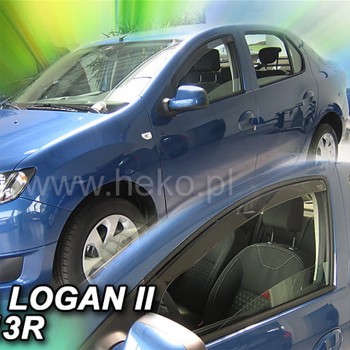 ΑΝΕΜΟΘΡΑΥΣΤΕΣ ΓΙΑ DACIA LOGAN 2 / SANDERO 2 / STEPWAY 4D 2013-2020 ΖΕΥΓΑΡΙ ΑΠΟ ΕΥΚΑΜΠΤΟ ΦΙΜΕ ΠΛΑΣΤΙΚΟ HEKO - 2 ΤΕΜ.