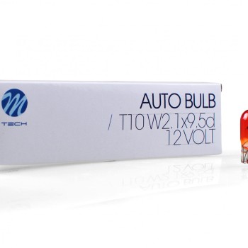 T10 WY5W 12V 5W W2,1x9,5d ΠΟΡΤΟΚΑΛΙ (ΚΑΡΦΩΤΟ ΑΚΑΛΥΚΟ) STANDARD ΑΛΟΓΟΝΟΥ ΚΟΥΤΙ 10ΤΕΜ. M-TECH