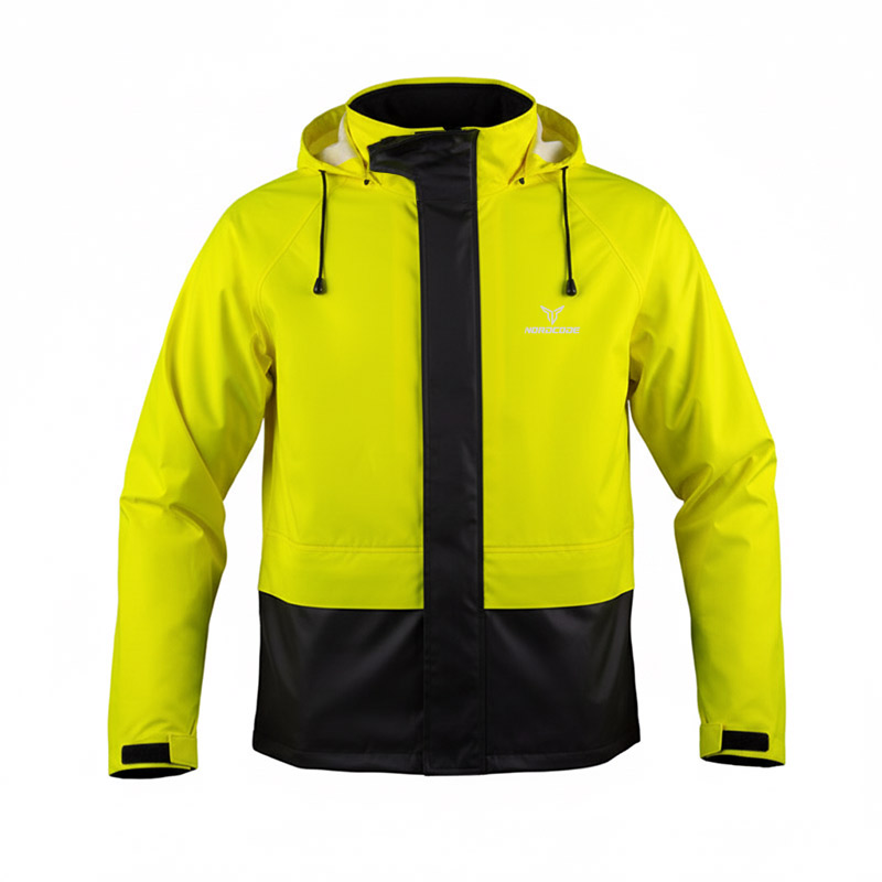 Αδιάβροχο & διαπνέον μπουφάν Nordcode Rain Jacket stretched μαύρο/fluo