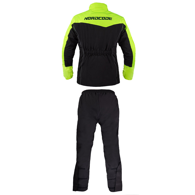 Αδιάβροχο & διαπνέον σετ10K Nordcode Rainsuit Wave Evo μαύρο/fluo