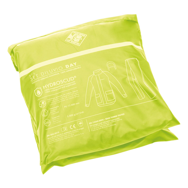 Αδιάβροχο σετ Tucano Urbano Diluvio day Hydroscud® fluo/μαύρο
