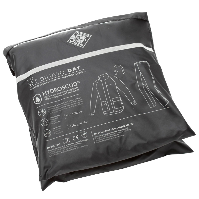 Αδιάβροχο σετ Tucano Urbano Diluvio day Hydroscud® μαύρο