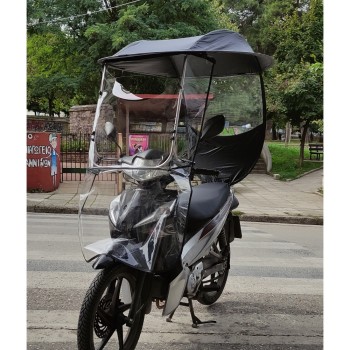 Τέντα Σκέπαστρο με Παρμπρίζ για όλα τα μηχανάκια Premium universal