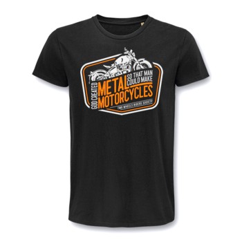 T-shirt Two Wheels Only God Created μαύρο