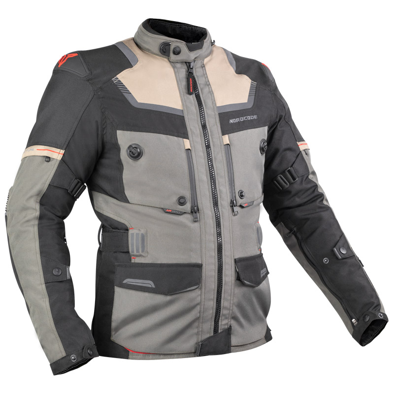 Nordcode Μπουφάν Μηχανής Adventure Evo 24 EN 17092 Ανδρικό 4 εποχών Γκρι Λαδι+ Αμμου