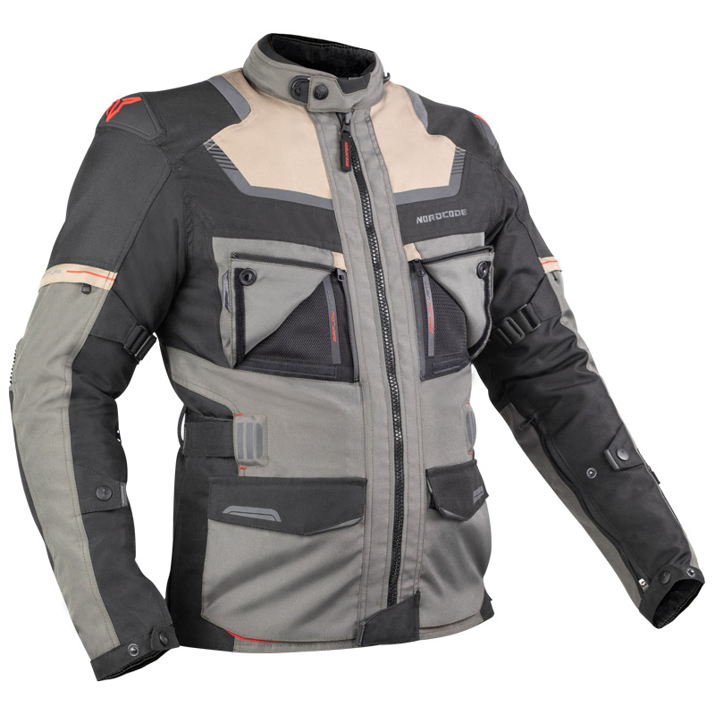 Nordcode Μπουφάν Μηχανής Adventure Evo 24 EN 17092 Ανδρικό 4 εποχών Γκρι Λαδι+ Αμμου OVERSIZE