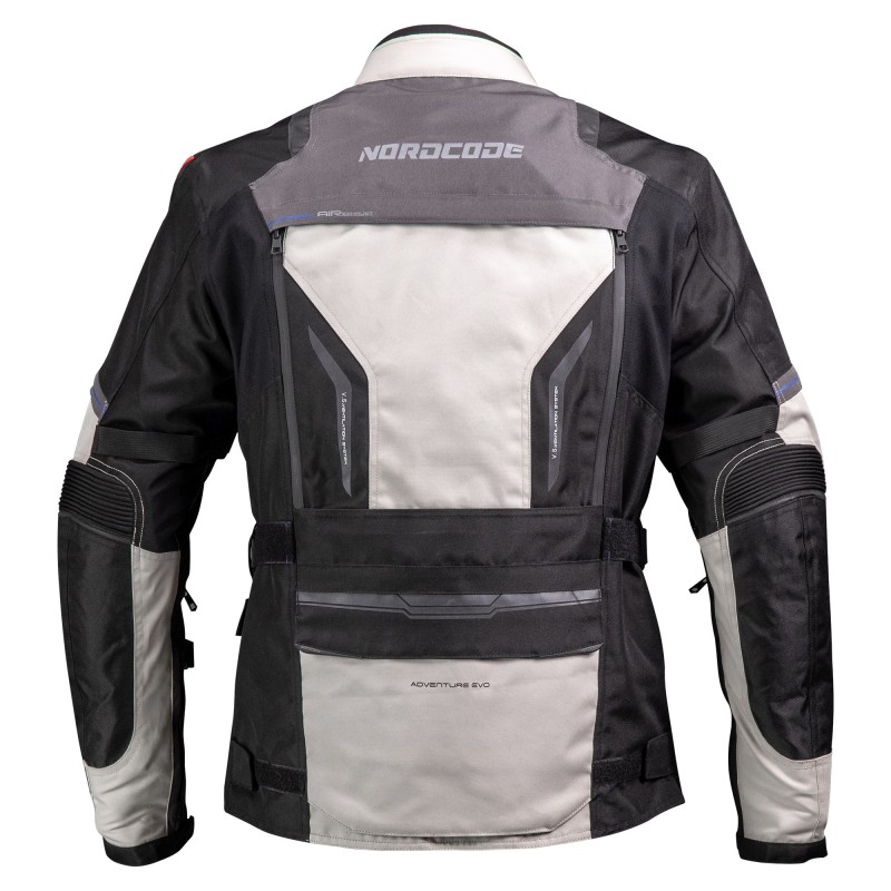 Nordcode Μπουφάν Μηχανής Adventure Evo 24 EN 17092 Ανδρικό 4 εποχών Light Γκρι-Μαύρο Oversize