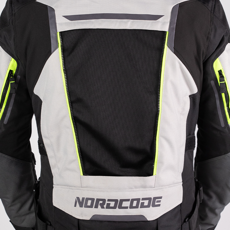 Nordcode Μπουφάν Μηχανής Odyssey CE EN1621-1, Level 2, Light Grey-Fluo Ανδρικό 4 εποχών