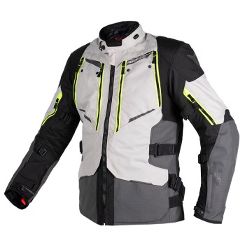 Nordcode Μπουφάν Μηχανής Odyssey CE EN1621-1, Level 2, Light Grey-Fluo Ανδρικό 4 εποχών