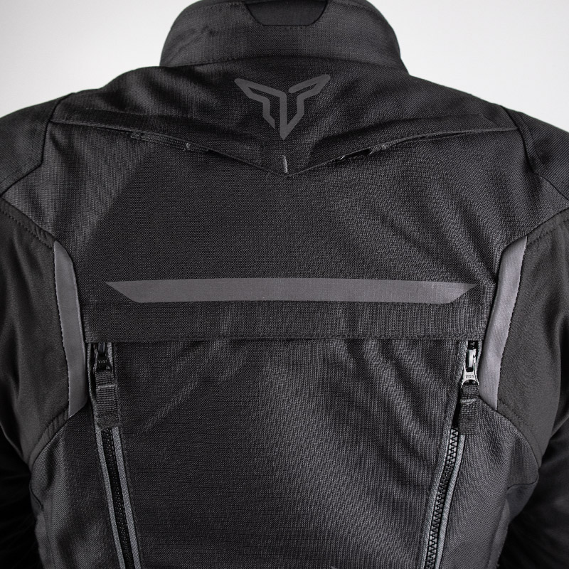 Nordcode Μπουφάν Μηχανής Odyssey CE EN1621-1, Level 2, Total Black Ανδρικό 4 εποχών